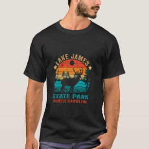 Lake James State Park North Carolina Retro Sunset T-shirt