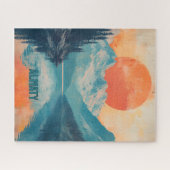 Lake Kaindy Almaty Kazachstan Retro Reizen Legpuzzel (Horizontaal)