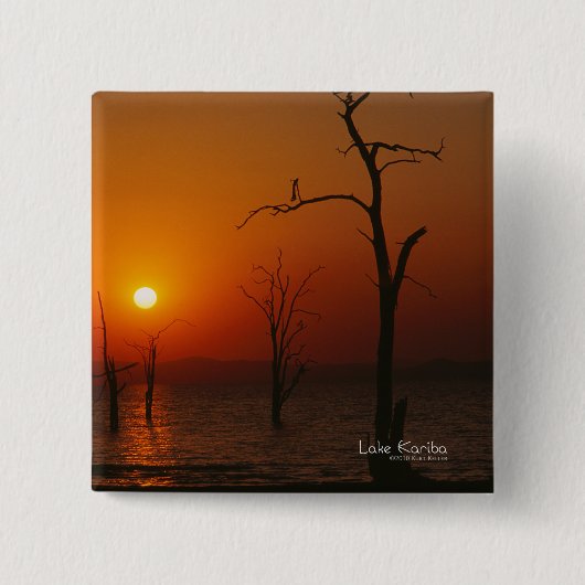 Lake Kariba Vierkante Button 5,1 Cm (Voorkant)
