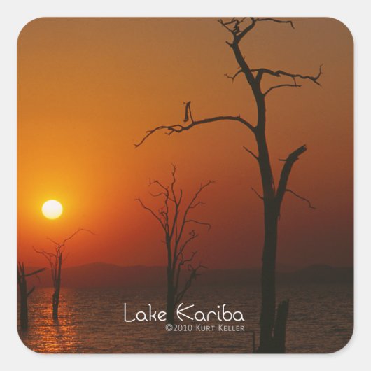 Lake Kariba Vierkante Sticker (Voorkant)