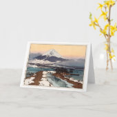 Lake Kawaguchi, Hiroshi Yoshida, Woodcut Kaart (Gele Bloem)