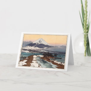 Lake Kawaguchi, Hiroshi Yoshida, Woodcut Kaart