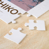 Lake Kawaguchiko Japan Travel Art Vintage Legpuzzel (Zijkant)