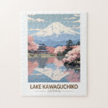 Lake Kawaguchiko Japan Travel Art Vintage Legpuzzel<br><div class="desc">Het ontwerp van de het vectorkunstwerk van het meer Kawaguchiko. Het Meer van Kawaguchiko is een meer in de stad Fujikawaguchiko in de Japanse prefectuur Yamanashi. Het is de tweede grootste van de Fuji vijf meren.</div>