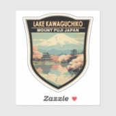 Lake Kawaguchiko Japan Travel Art Vintage Sticker (Vel)