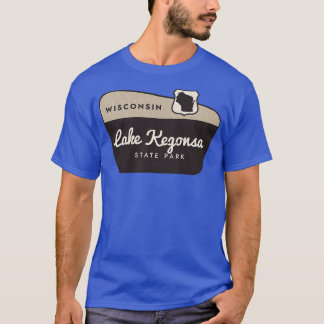 Lake Kegonsa State Park Wisconsin Welkomstbord T-shirt