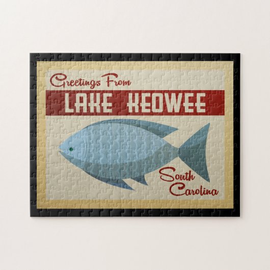 Lake Keowee Fish Vintage Travel Legpuzzel (Horizontaal)