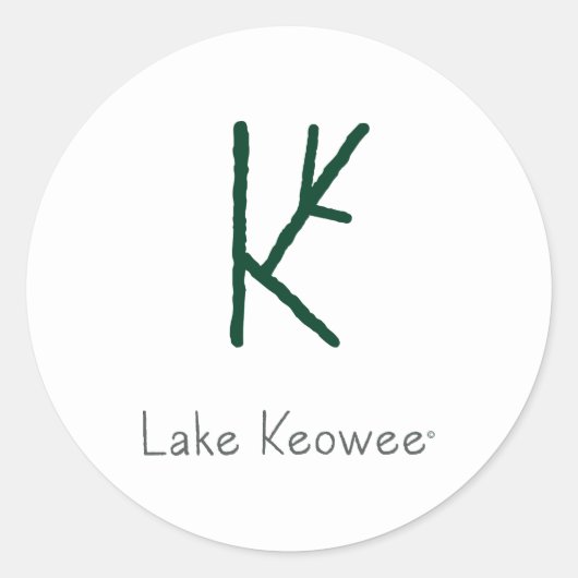 Lake Keowee Ronde Sticker (Voorkant)