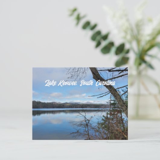 Lake Keowee South Carolina Bergreflectie Briefkaart (Staand voorkant)