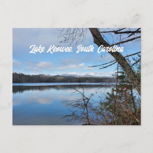Lake Keowee South Carolina Bergreflectie Briefkaart (Voorkant)