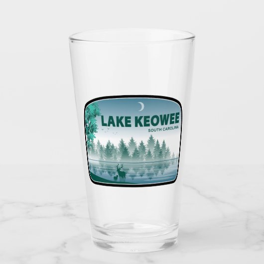Lake Keowee South Carolina Herten Glas (Voorkant)