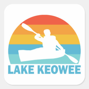 Lake Keowee South Carolina Kajak Vierkante Sticker