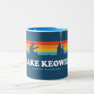 Lake Keowee South Carolina Kano Tweekleurige Koffiemok