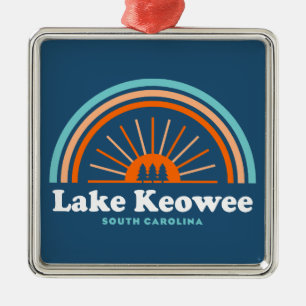 Lake Keowee South Carolina Regenboog Metalen Ornament