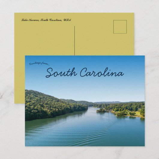 Lake Keowee South Carolina, Verenigde Staten Briefkaart (Voorkant / Achterkant)
