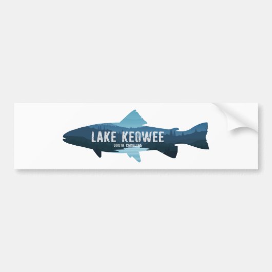 Lake Keowee South Carolina Vis Bumpersticker (Voorkant)