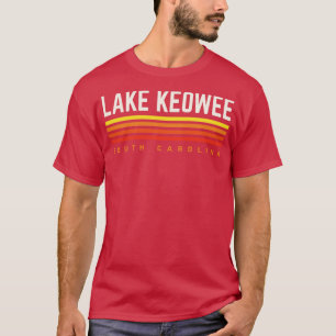 Lake Keowee South Olina Retro  strepen T-shirt