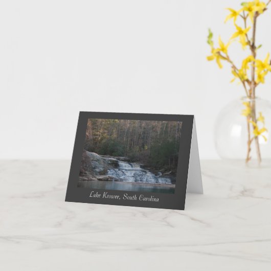 Lake Keowee Waterval (titel) Kaart (Gele Bloem)