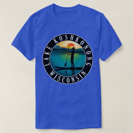 Lake Koshkonong Wisconsin Paddleboarding T-shirt (Design voorkant)