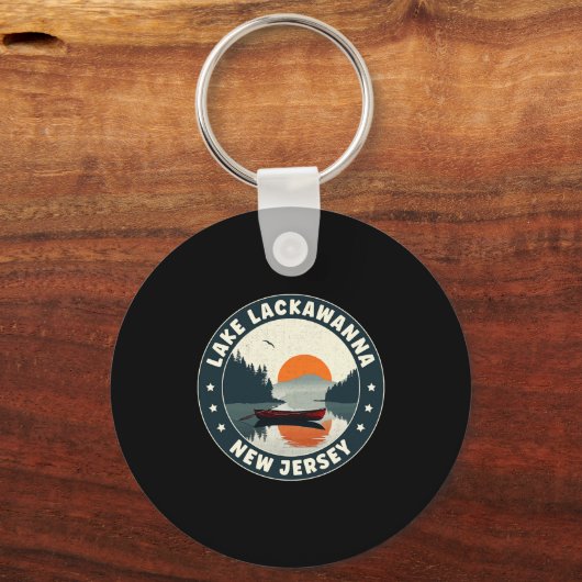 Lake Lackaw New Jersey Sunset T Shirt  Sleutelhanger (Voorkant)