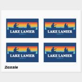 Lake Lanier Georgia Canoe Rechthoekige Sticker (Vel)