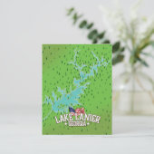 Lake Lanier Georgia Kaart (Staand voorkant)