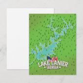 Lake Lanier Georgia Kaart (Voorkant / Achterkant)