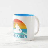 Lake Lanier Georgia Kayak Tweekleurige Koffiemok (Voorkant rechts)