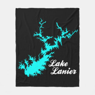 Lake Lanier Georgia Kustlijn Kaart Vliesdeken Fleece Deken