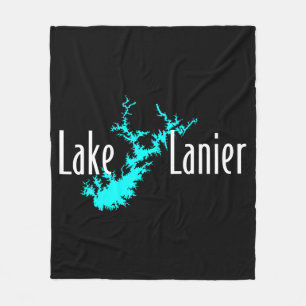 Lake Lanier Georgia Lake Silhouette Fleece Deken