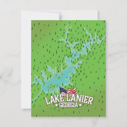 Lake Lanier Georgia Map (Voorkant)