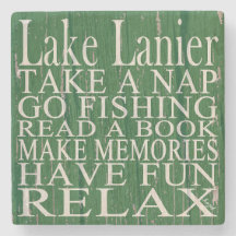 Lake Lanier, Georgia, Quote Onderzetters Green