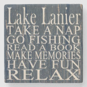 Lake Lanier, Georgia, Quote Onderzetters Navy (Voorkant)