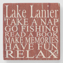 Lake Lanier, Georgia, Quote Onderzetters Red