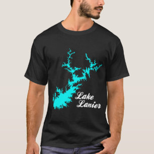 Lake Lanier Georgia Script Kaart T-shirt