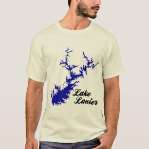 Lake Lanier Georgia Script Kaart T-shirt