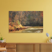 Lake Lanier Olieverfschilderij en Canvas Print Geo (Insitu (Woonkamer))