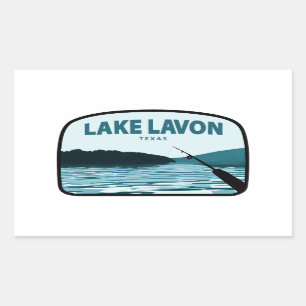 Lake Lavon Texas Gevist Rod Rechthoekige Sticker