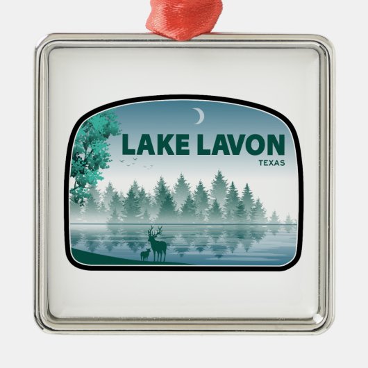 Lake Lavon Texas Herten Metalen Ornament (Voorkant)