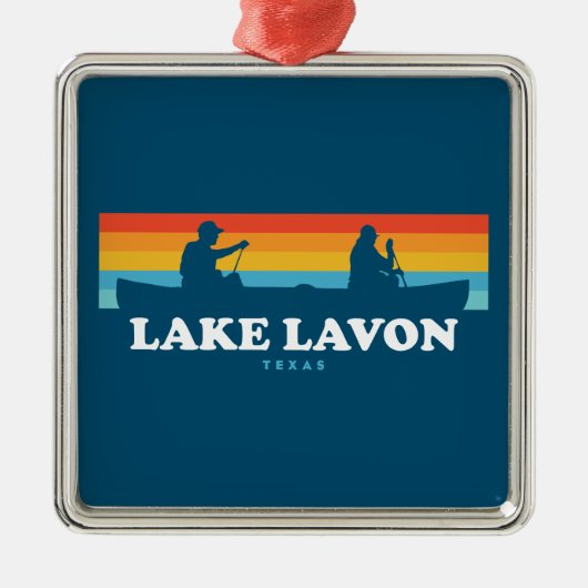 Lake Lavon Texas kano Metalen Ornament (Voorkant)
