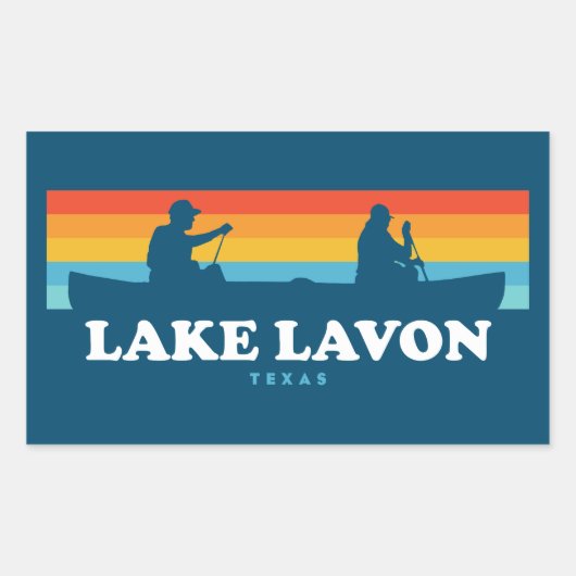 Lake Lavon Texas kano Rechthoekige Sticker (Voorkant)
