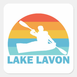 Lake Lavon Texas Kayak Vierkante Sticker