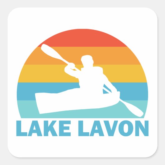 Lake Lavon Texas Kayak Vierkante Sticker (Voorkant)