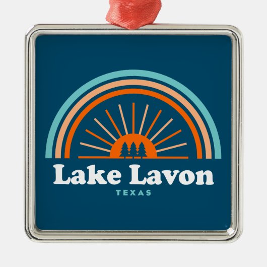 Lake Lavon Texas Regenboog Metalen Ornament (Voorkant)