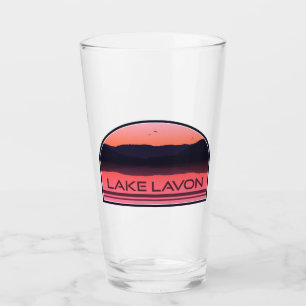 Lake Lavon Texas Rode zonsopgang Glas