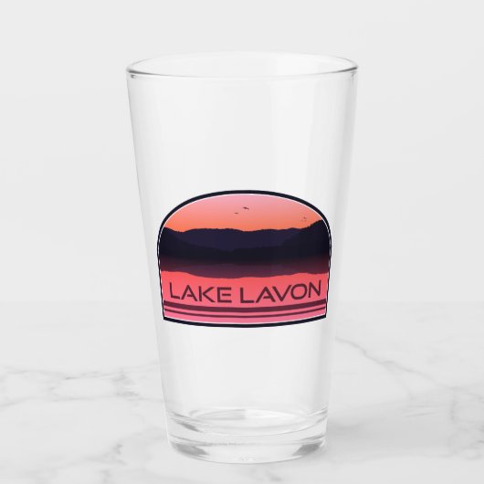 Lake Lavon Texas Rode zonsopgang Glas (Voorkant)