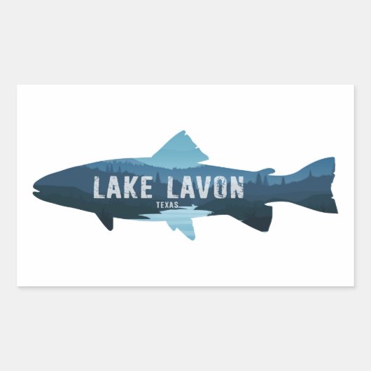 Lake Lavon Texas Vis Rechthoekige Sticker (Voorkant)