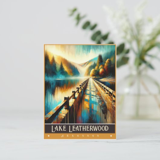 Lake Leatherwood, Arkansas |  schilderij Briefkaart (Staand voorkant)