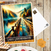 Lake Leatherwood, Arkansas |  schilderij Briefkaart