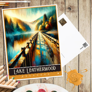 Lake Leatherwood, Arkansas schilderij Briefkaart